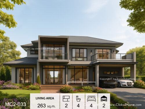แบบบ้านโมเดิร์นสองชั้น