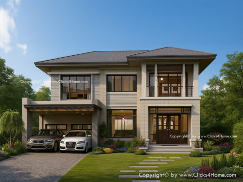 แบบบ้านหน้ากว้าง