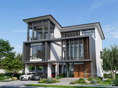 แบบสำนักงานพักอาศัย