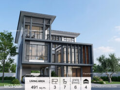 แบบบ้านโมเดิร์นสามชั้น